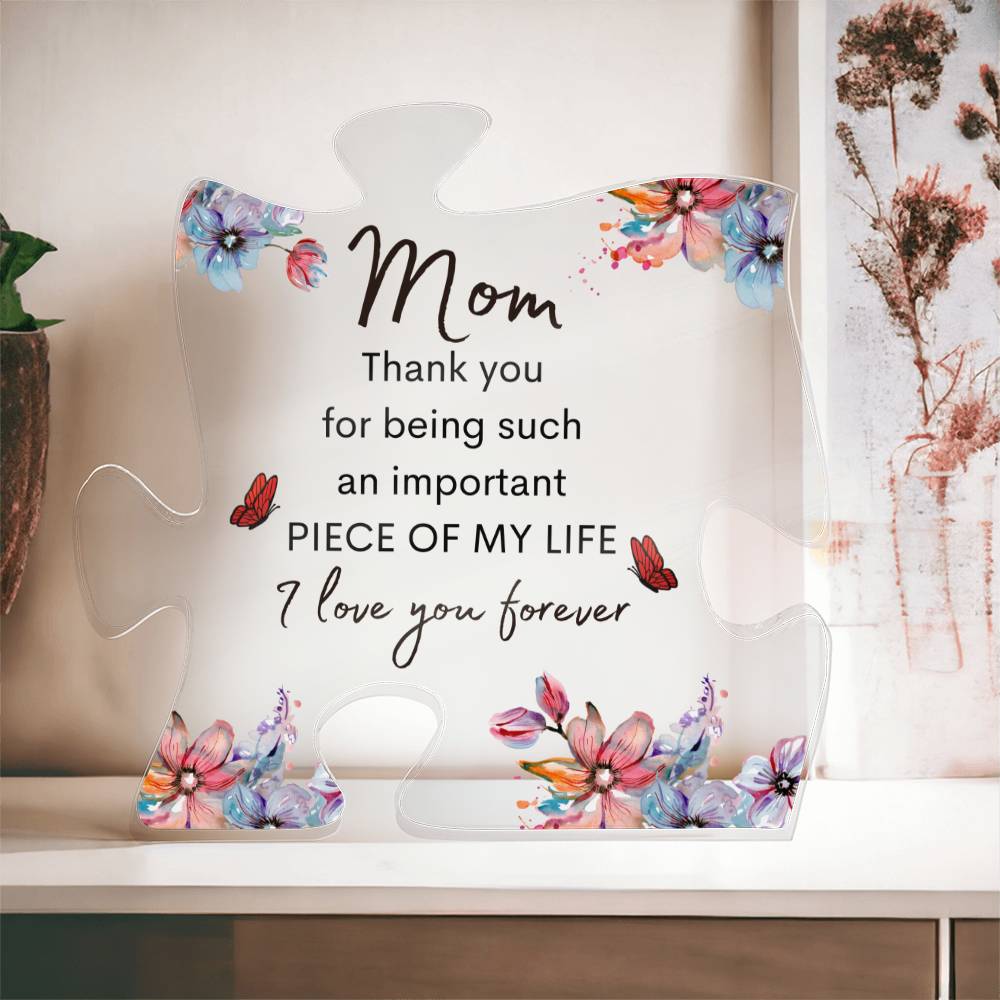 𝑴𝑶𝑴, Piece of my Heart - Mother's Day, Perfect Gift for Mom, Acrylic P ...