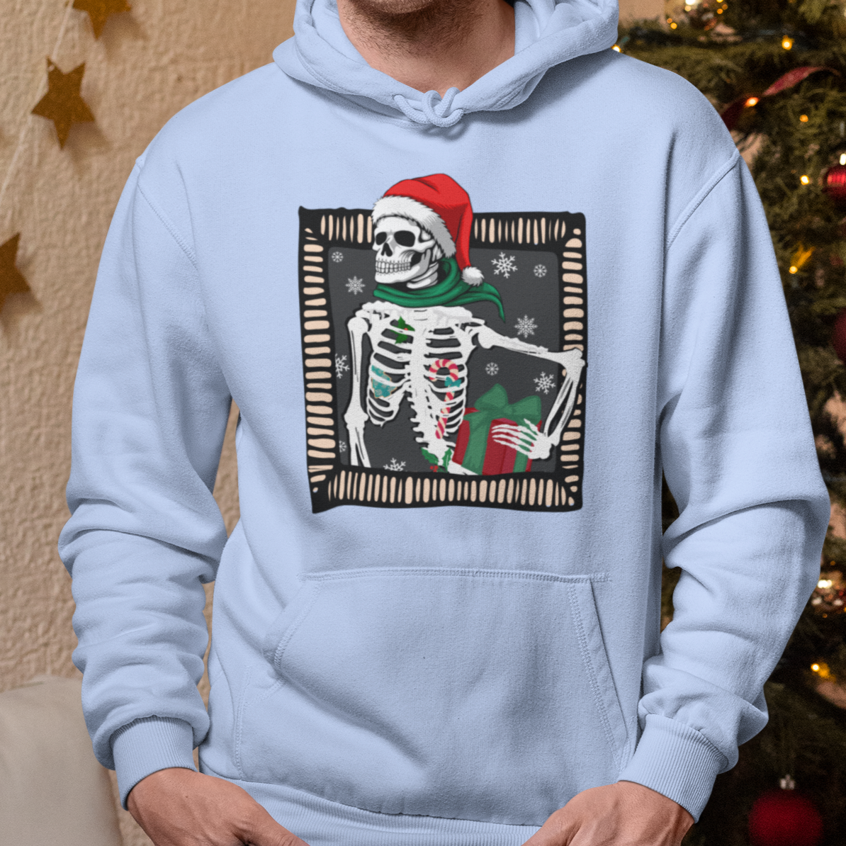 Dead Inside Skeleton Navidad - Sudadera con capucha unisex