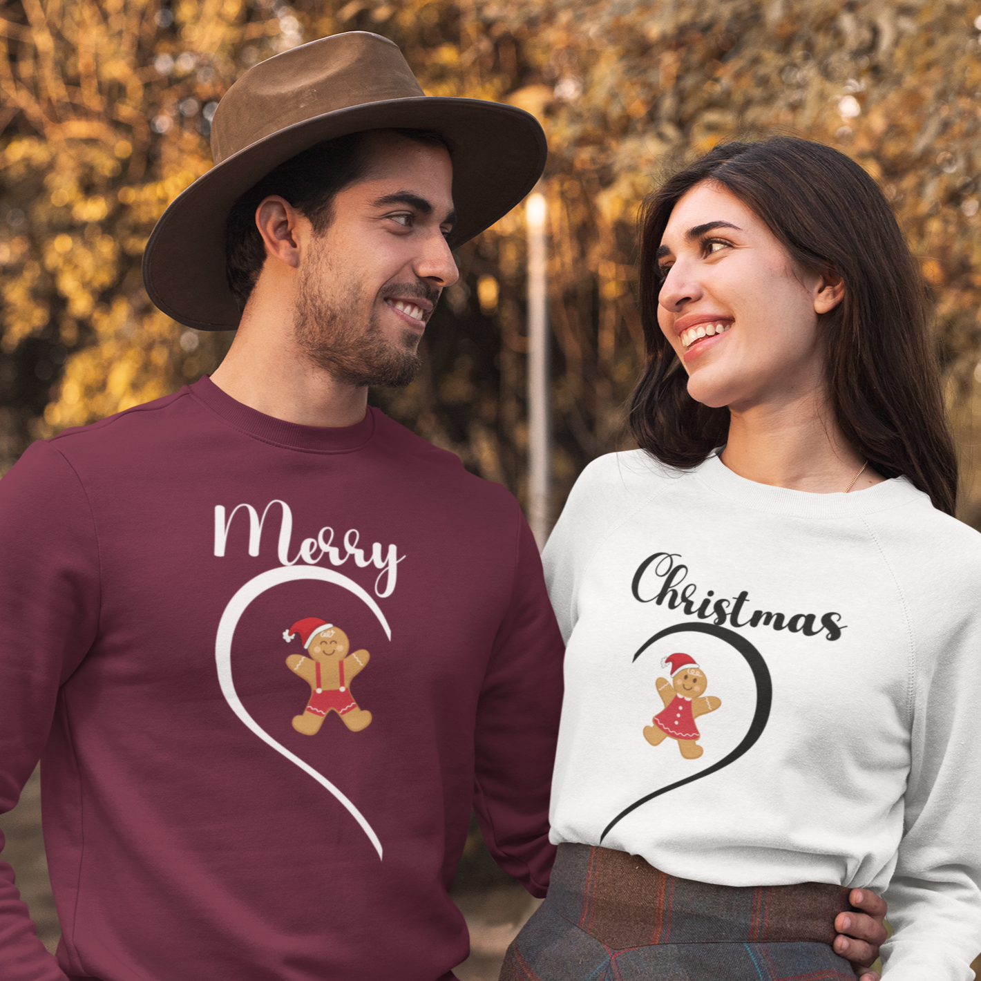 His and Her Couples Matching Sweaters (Merry/Christmas)- Unisex Ugly Sweater, Christmas, Winter, Fall