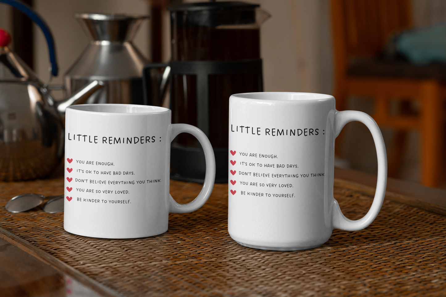 Little Reminders, Self-Worth, Full Wrap-Around - 11 & 15 oz. White Mug