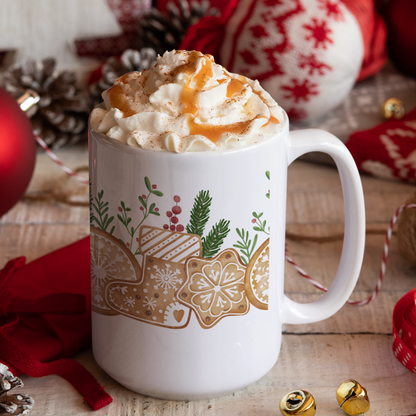 Christmas Cookies, Full Wrap-Around - 11 & 15 oz. White Mug