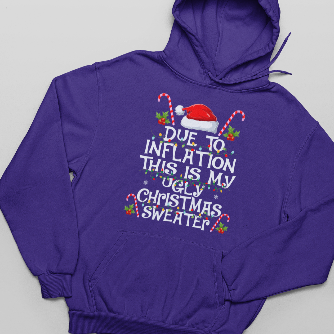 Debido a la inflación, este es mi suéter navideño - Sudadera con capucha unisex