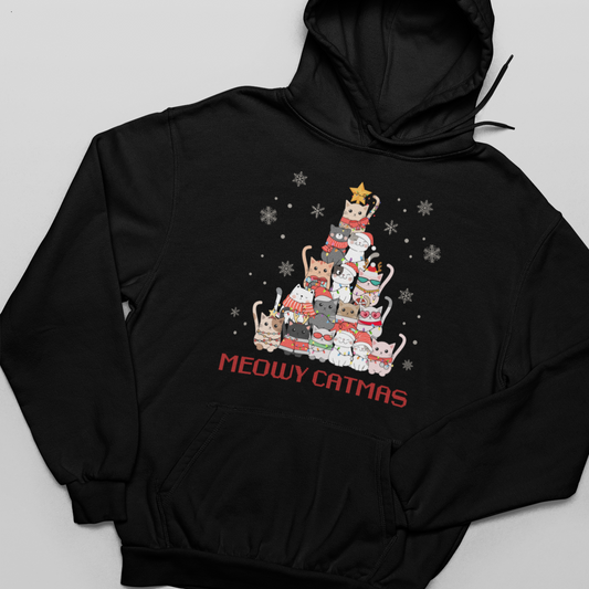 Meowy Catmas - Unisex Pullover Hoodie