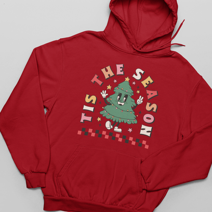 Tis The Season, Christmas Tree- Unisex Pullover Hoodie