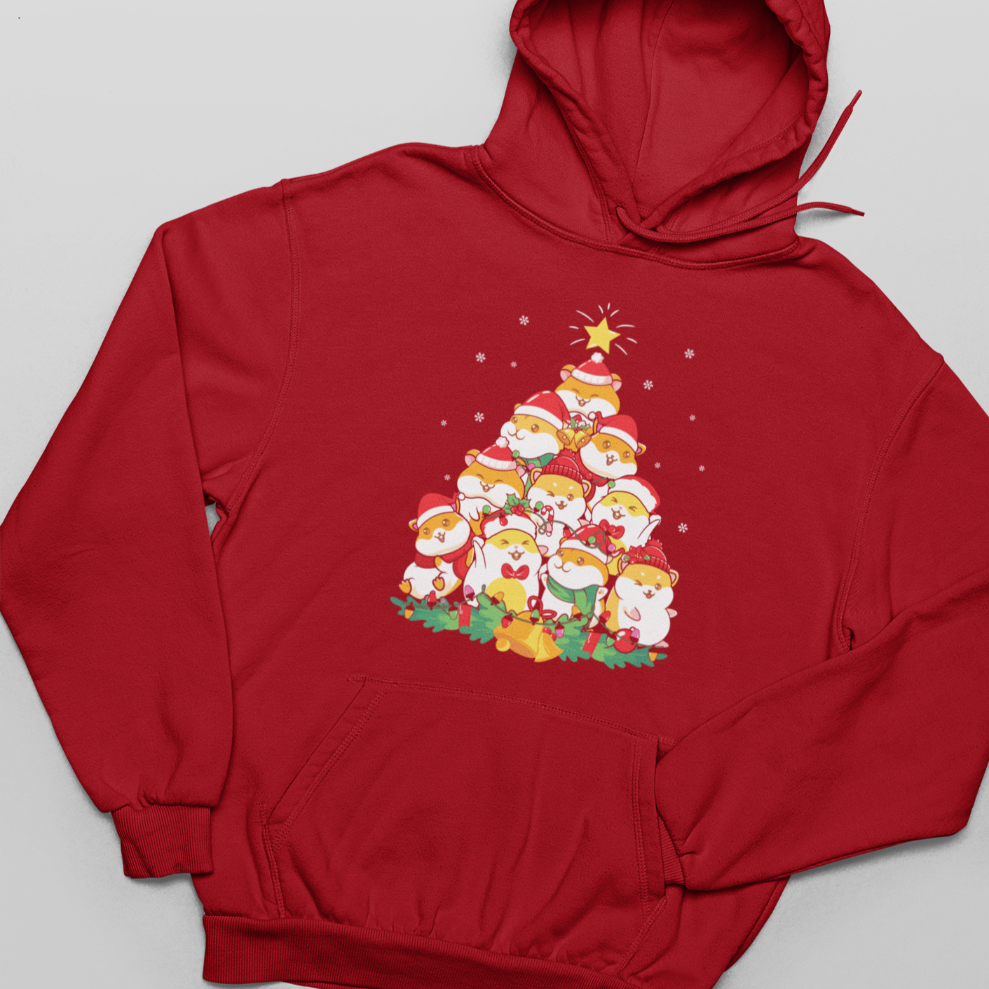 Hamster Christmas Tree - Unisex Pullover Hoodie