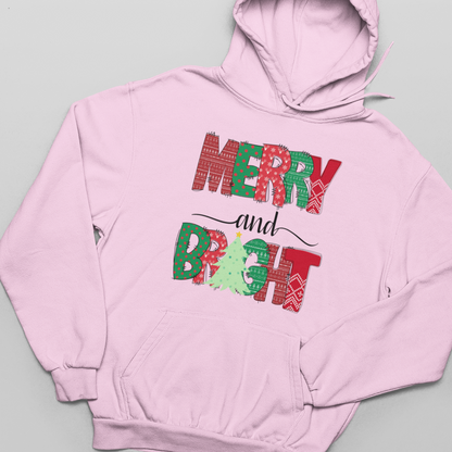 Merry & Bright Christmas Wrap - Unisex Pullover Hoodie
