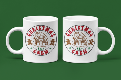 Christmas Crew, Full Wrap-Around - 11 & 15 oz. White Mug