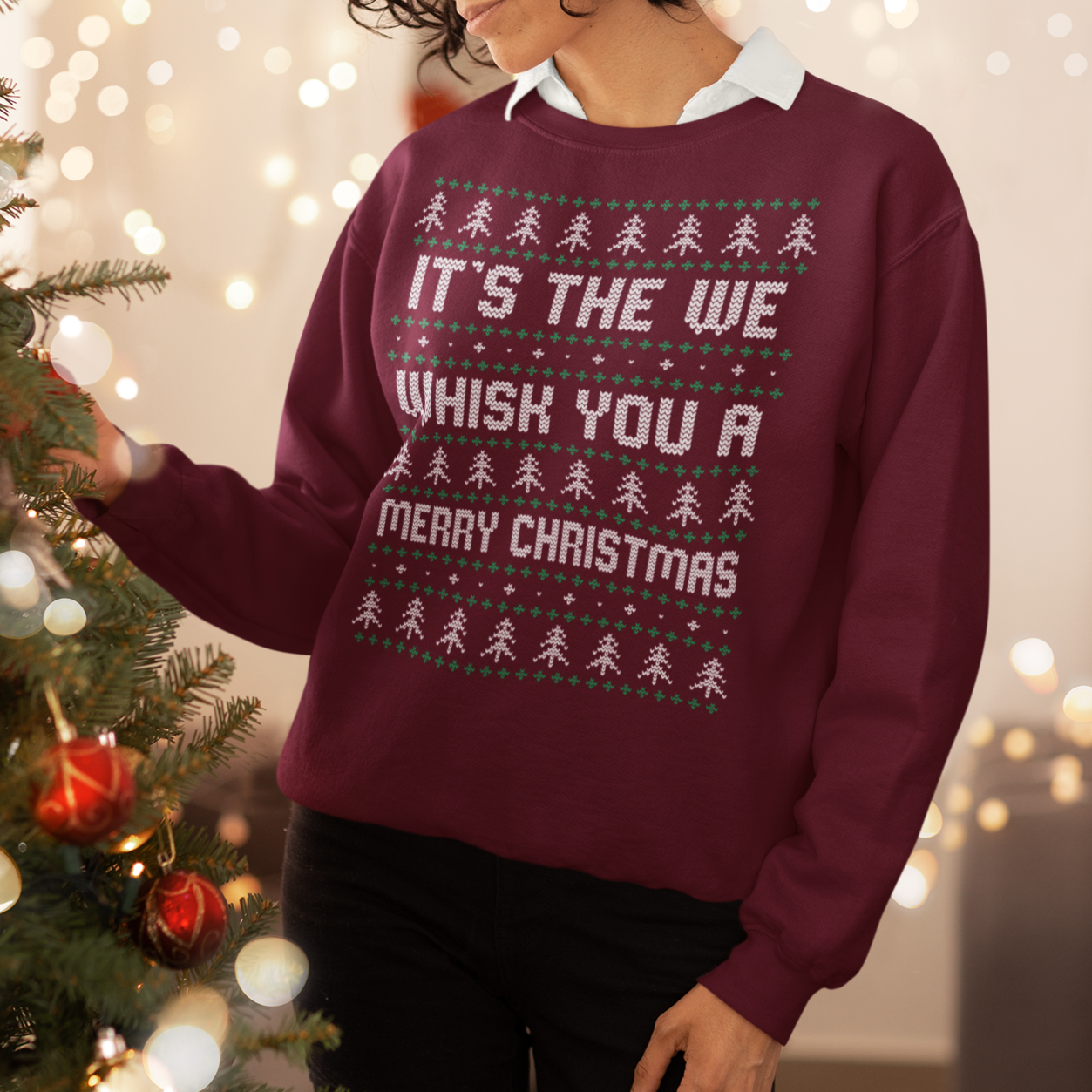 It's The We Whisk You A Merry Christmas - Unisex Ugly Sweater, Christmas, Winter, Fall