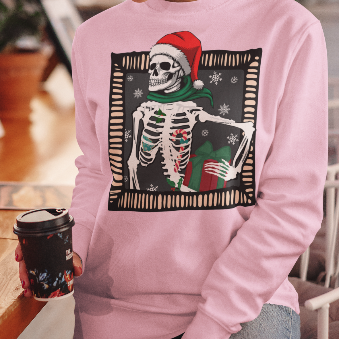 Dead Inside Skeleton Christmas - Sudadera fea unisex, Navidad, Invierno